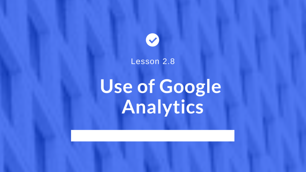 Use of Google Analytics
